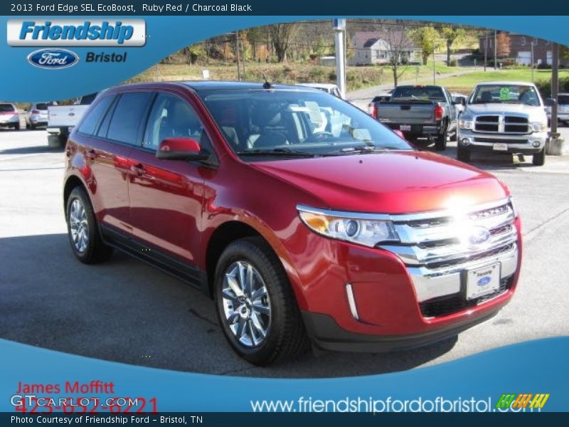 Ruby Red / Charcoal Black 2013 Ford Edge SEL EcoBoost