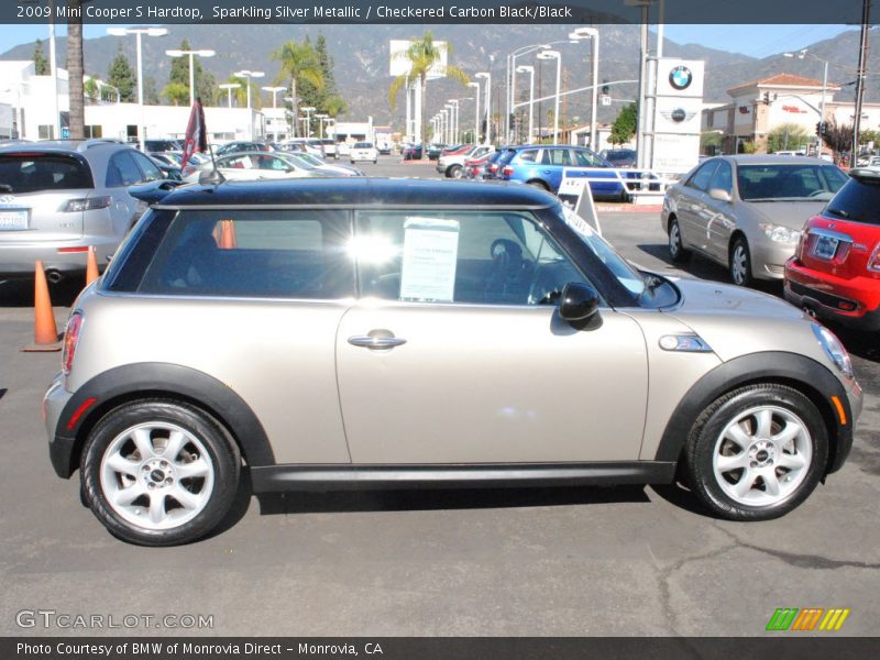 Sparkling Silver Metallic / Checkered Carbon Black/Black 2009 Mini Cooper S Hardtop