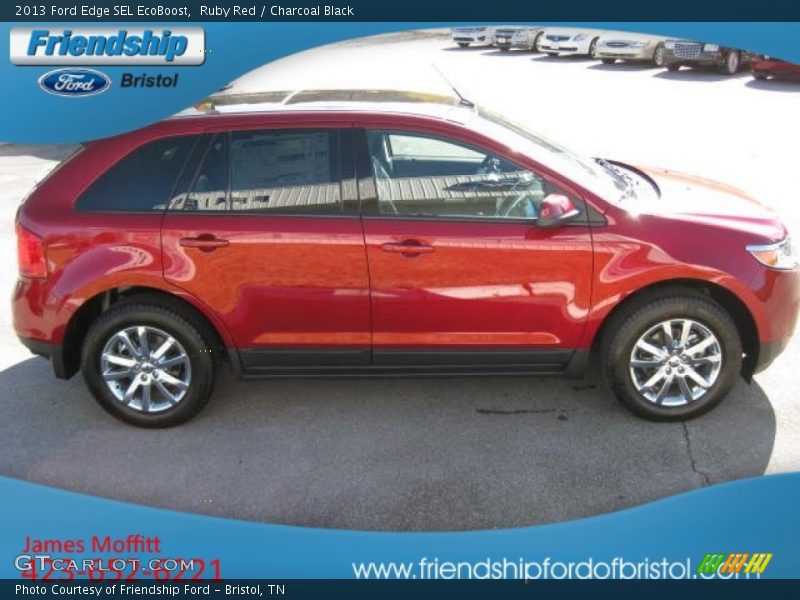 Ruby Red / Charcoal Black 2013 Ford Edge SEL EcoBoost