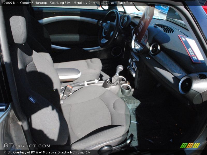 Sparkling Silver Metallic / Checkered Carbon Black/Black 2009 Mini Cooper S Hardtop