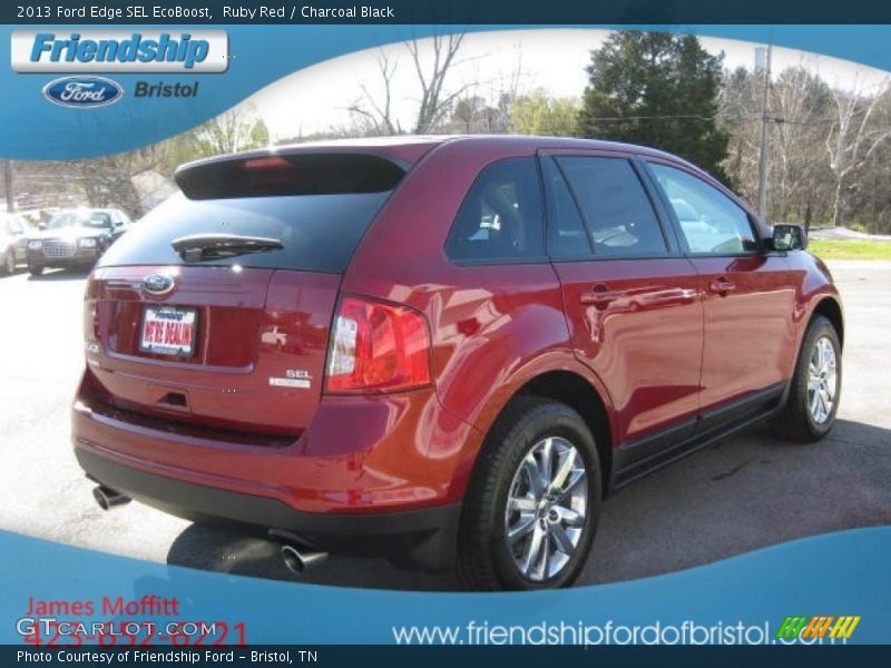 Ruby Red / Charcoal Black 2013 Ford Edge SEL EcoBoost