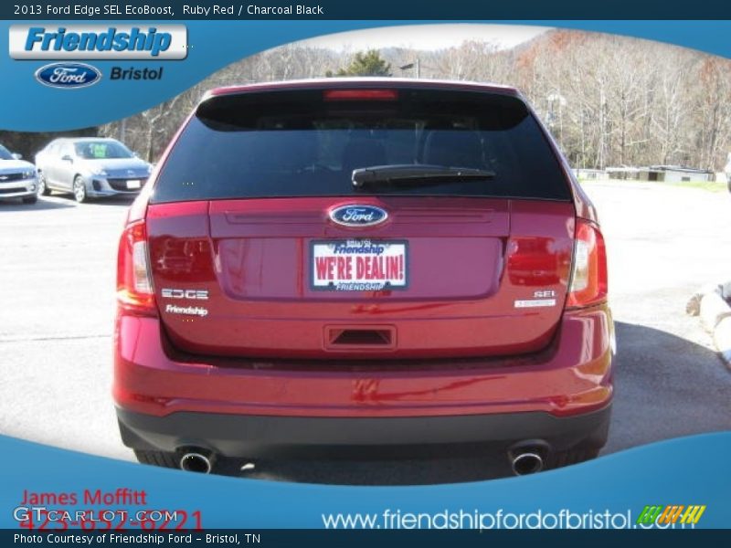Ruby Red / Charcoal Black 2013 Ford Edge SEL EcoBoost