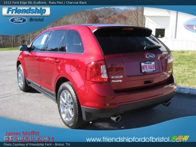 Ruby Red / Charcoal Black 2013 Ford Edge SEL EcoBoost