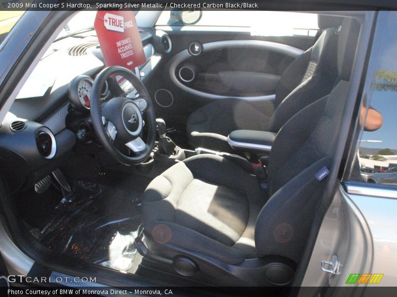 Sparkling Silver Metallic / Checkered Carbon Black/Black 2009 Mini Cooper S Hardtop