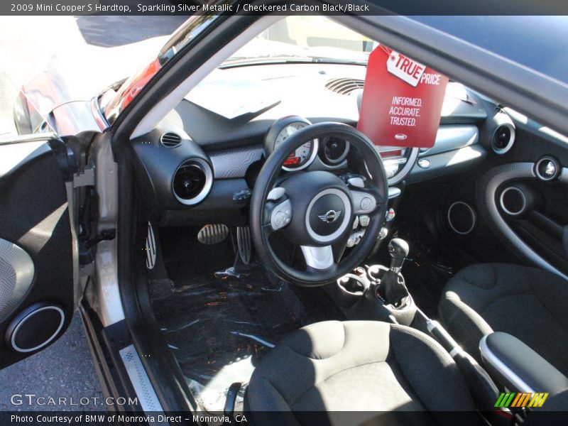 Sparkling Silver Metallic / Checkered Carbon Black/Black 2009 Mini Cooper S Hardtop