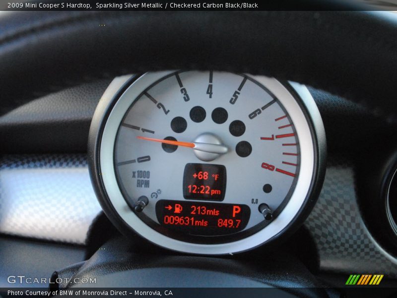 Sparkling Silver Metallic / Checkered Carbon Black/Black 2009 Mini Cooper S Hardtop