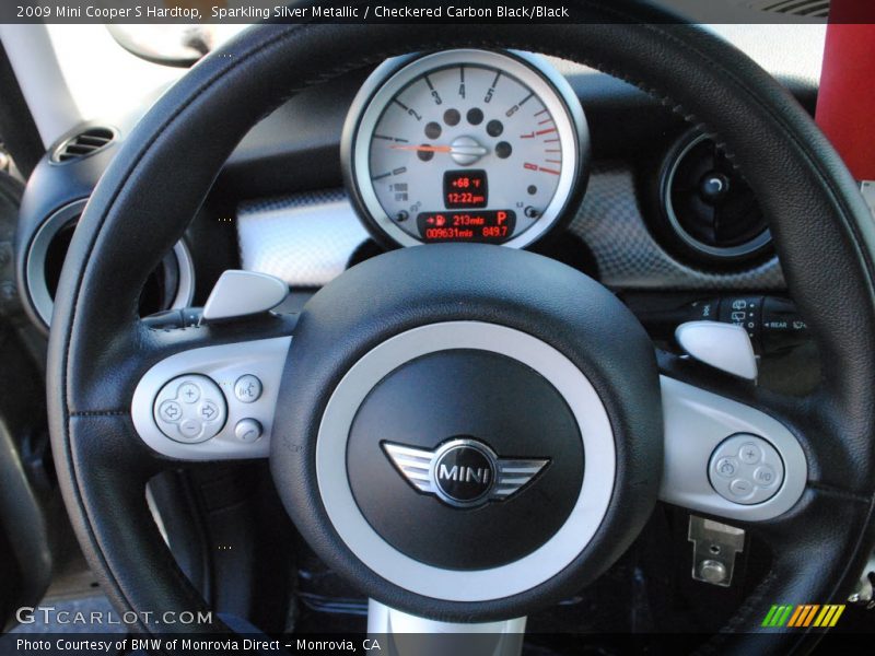 Sparkling Silver Metallic / Checkered Carbon Black/Black 2009 Mini Cooper S Hardtop