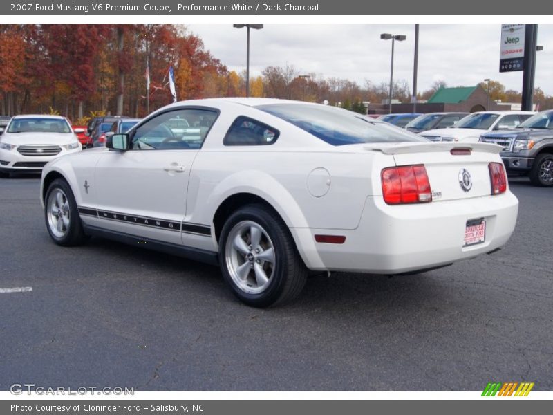 Performance White / Dark Charcoal 2007 Ford Mustang V6 Premium Coupe