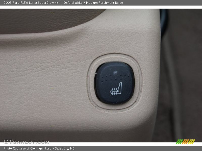 Oxford White / Medium Parchment Beige 2003 Ford F150 Lariat SuperCrew 4x4