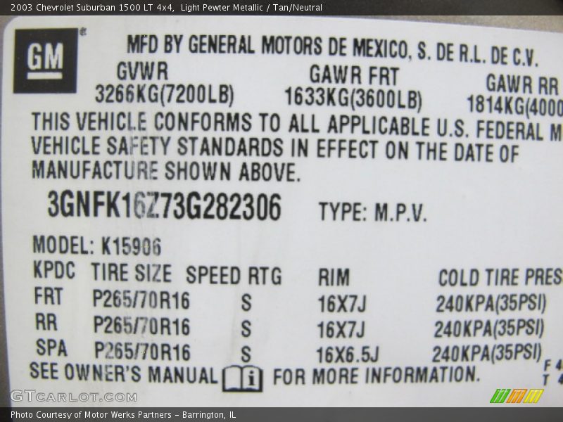 Light Pewter Metallic / Tan/Neutral 2003 Chevrolet Suburban 1500 LT 4x4