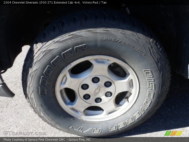 Victory Red / Tan 2004 Chevrolet Silverado 1500 Z71 Extended Cab 4x4