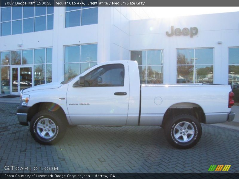 Bright White / Medium Slate Gray 2007 Dodge Ram 1500 SLT Regular Cab 4x4