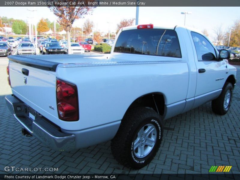Bright White / Medium Slate Gray 2007 Dodge Ram 1500 SLT Regular Cab 4x4
