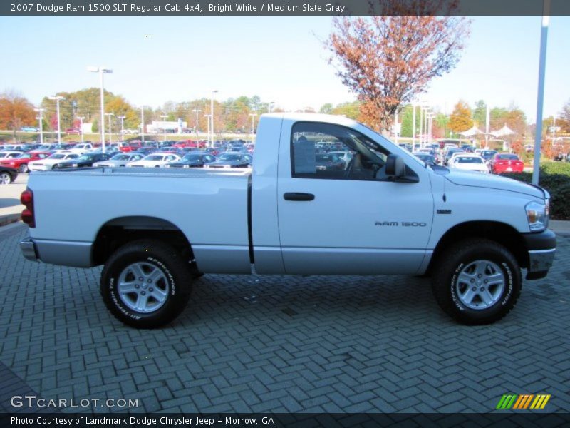 Bright White / Medium Slate Gray 2007 Dodge Ram 1500 SLT Regular Cab 4x4