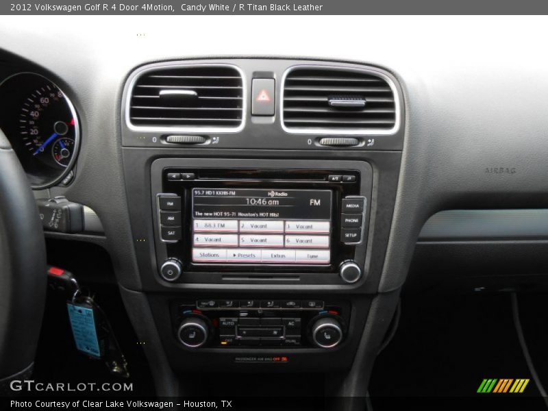 Candy White / R Titan Black Leather 2012 Volkswagen Golf R 4 Door 4Motion