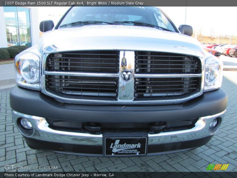 Bright White / Medium Slate Gray 2007 Dodge Ram 1500 SLT Regular Cab 4x4
