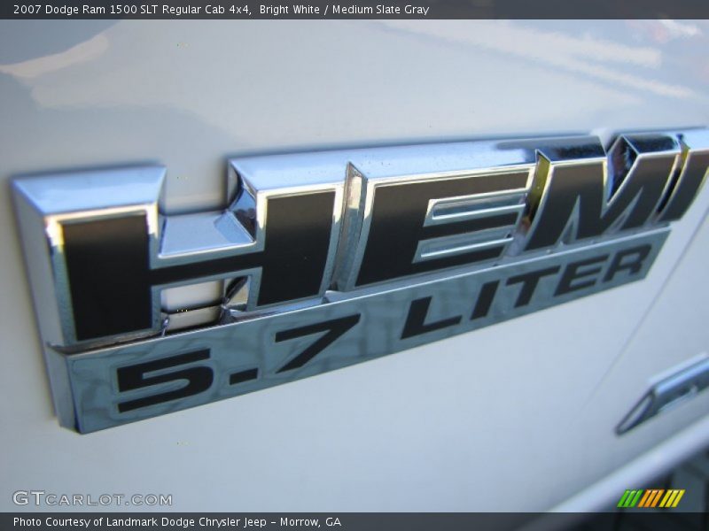 Bright White / Medium Slate Gray 2007 Dodge Ram 1500 SLT Regular Cab 4x4