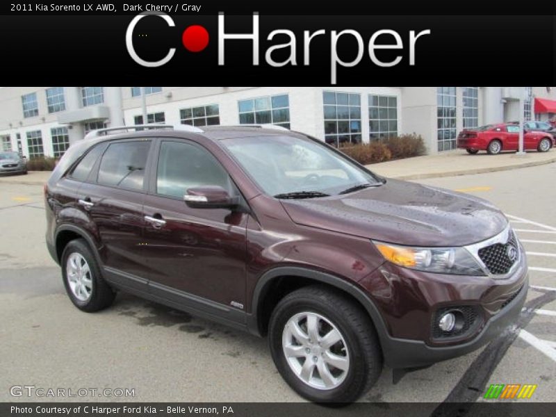 Dark Cherry / Gray 2011 Kia Sorento LX AWD