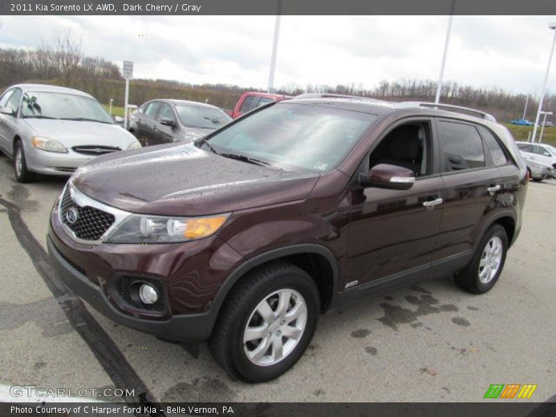 Dark Cherry / Gray 2011 Kia Sorento LX AWD