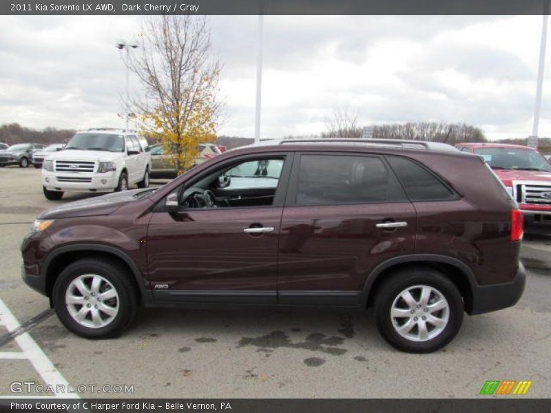 Dark Cherry / Gray 2011 Kia Sorento LX AWD