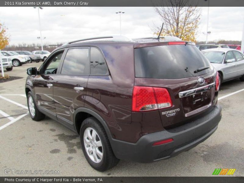 Dark Cherry / Gray 2011 Kia Sorento LX AWD