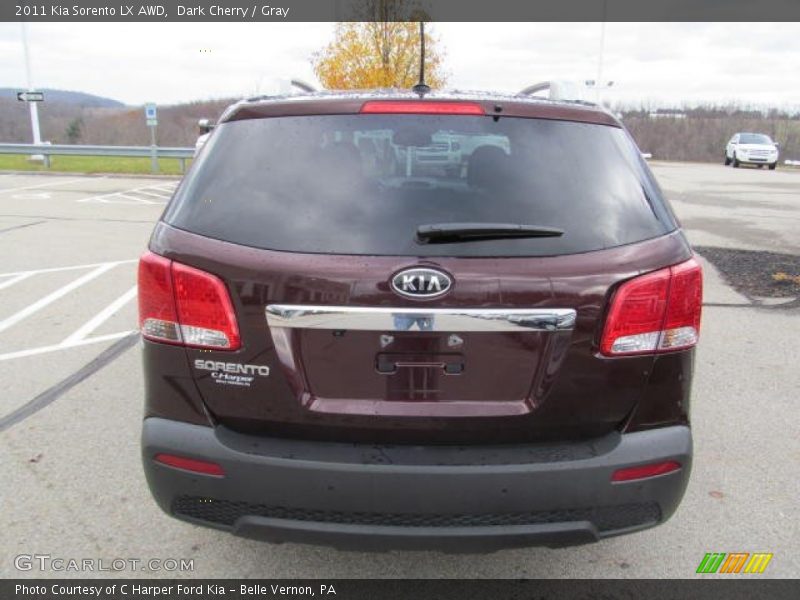 Dark Cherry / Gray 2011 Kia Sorento LX AWD