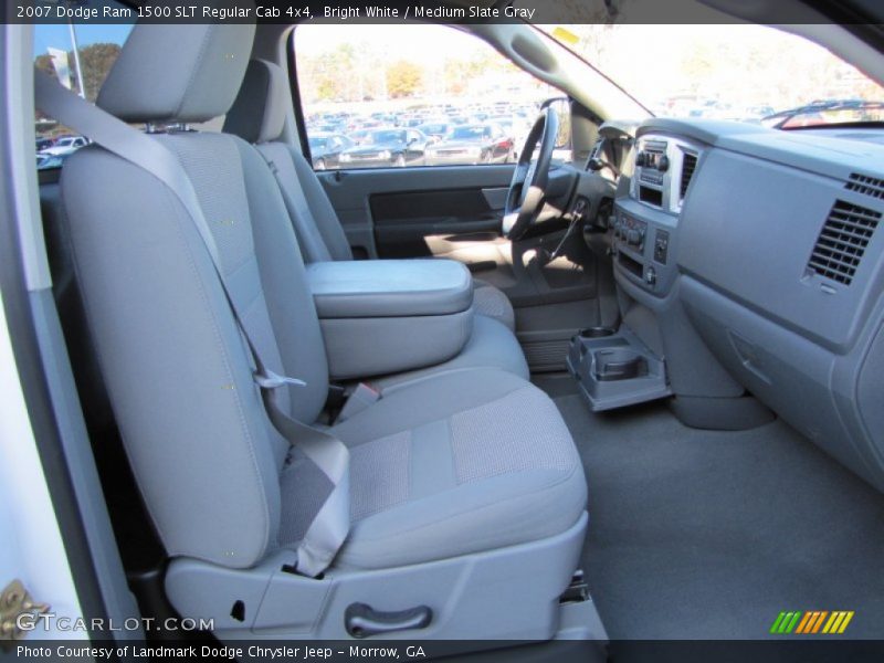 Bright White / Medium Slate Gray 2007 Dodge Ram 1500 SLT Regular Cab 4x4