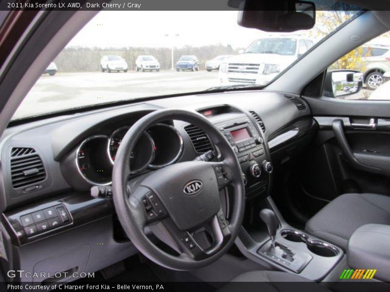Dark Cherry / Gray 2011 Kia Sorento LX AWD