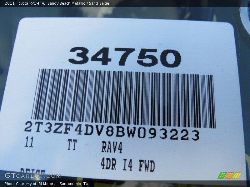Sandy Beach Metallic / Sand Beige 2011 Toyota RAV4 I4