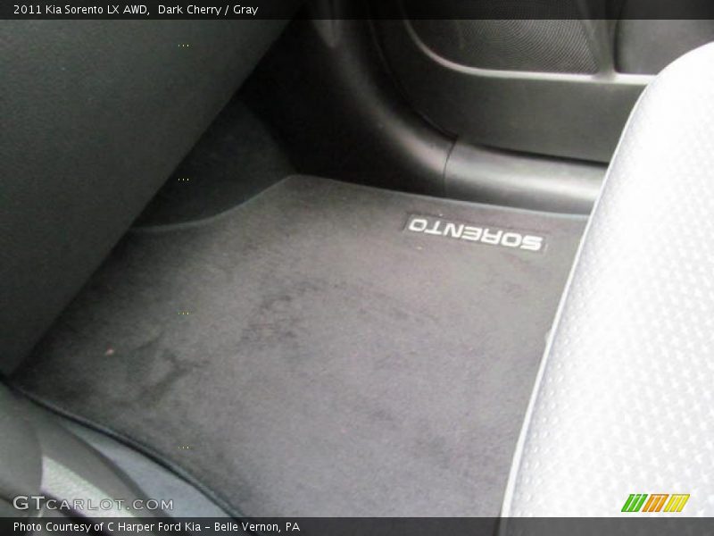 Dark Cherry / Gray 2011 Kia Sorento LX AWD
