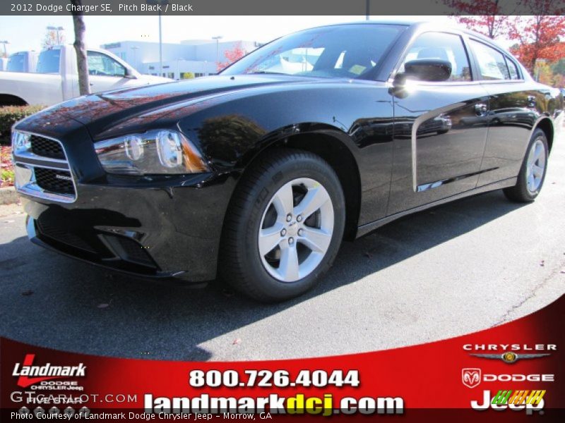 Pitch Black / Black 2012 Dodge Charger SE