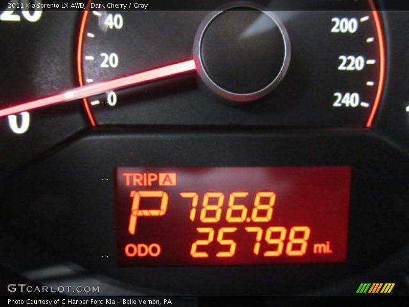 Dark Cherry / Gray 2011 Kia Sorento LX AWD