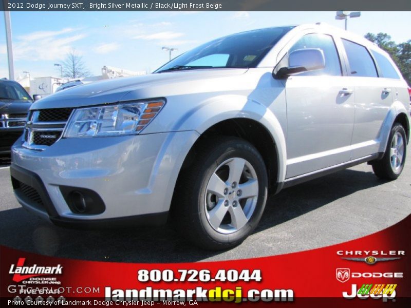 Bright Silver Metallic / Black/Light Frost Beige 2012 Dodge Journey SXT
