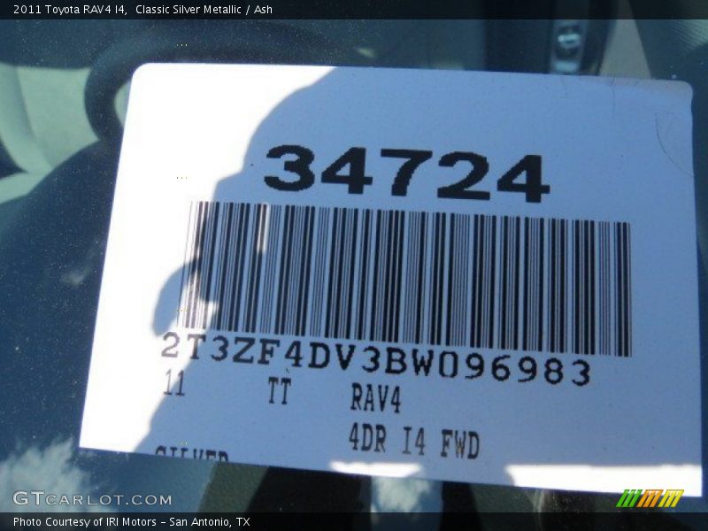 Classic Silver Metallic / Ash 2011 Toyota RAV4 I4