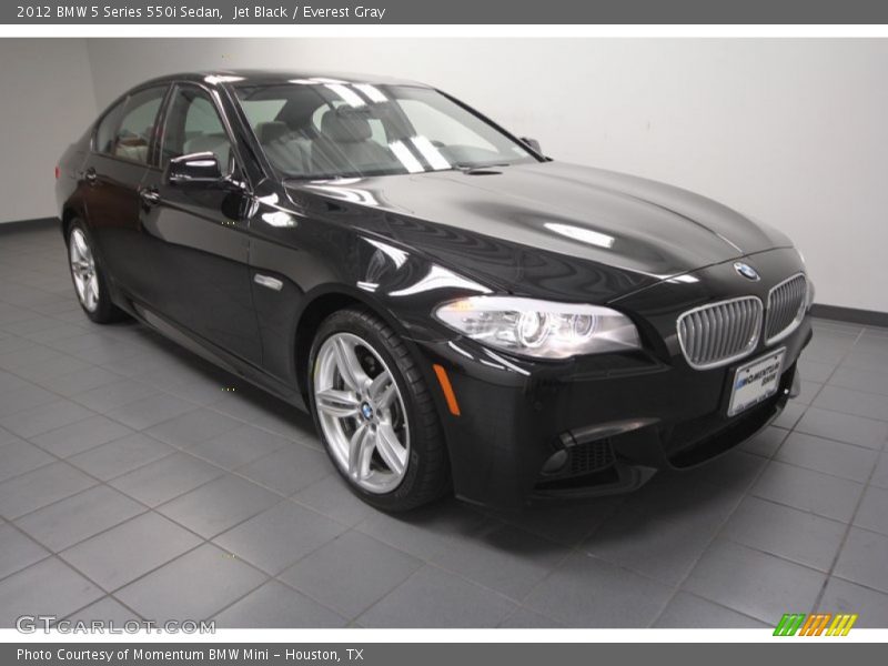 Jet Black / Everest Gray 2012 BMW 5 Series 550i Sedan