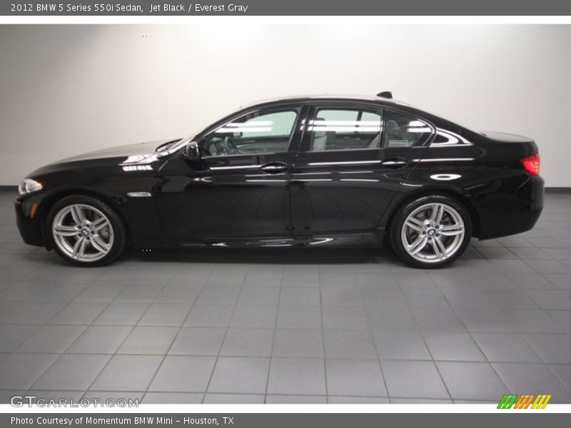 Jet Black / Everest Gray 2012 BMW 5 Series 550i Sedan