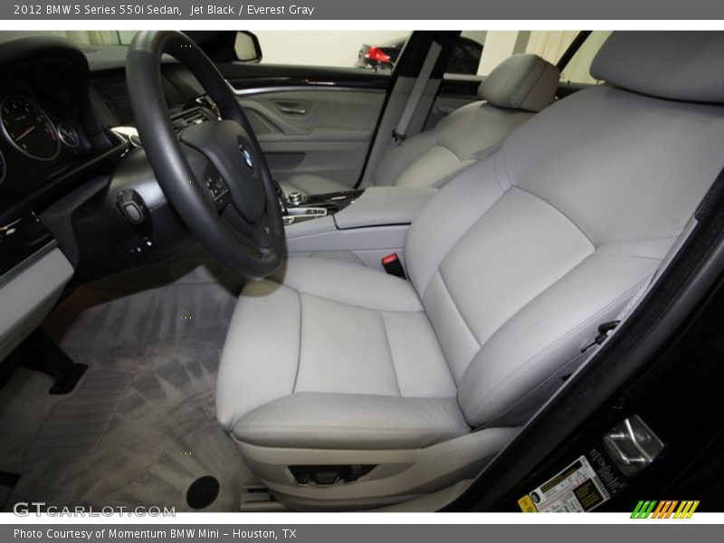 Jet Black / Everest Gray 2012 BMW 5 Series 550i Sedan
