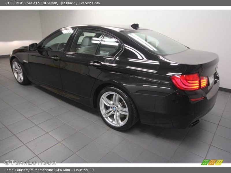 Jet Black / Everest Gray 2012 BMW 5 Series 550i Sedan