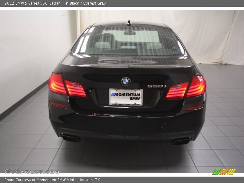 Jet Black / Everest Gray 2012 BMW 5 Series 550i Sedan