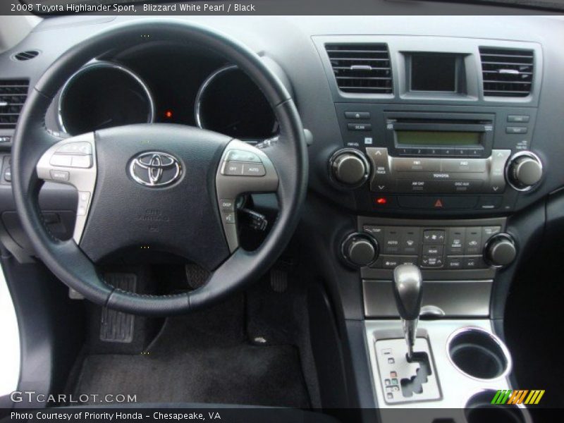 Blizzard White Pearl / Black 2008 Toyota Highlander Sport