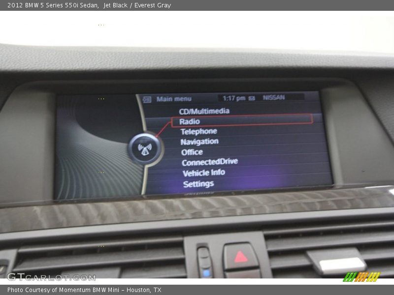 Jet Black / Everest Gray 2012 BMW 5 Series 550i Sedan
