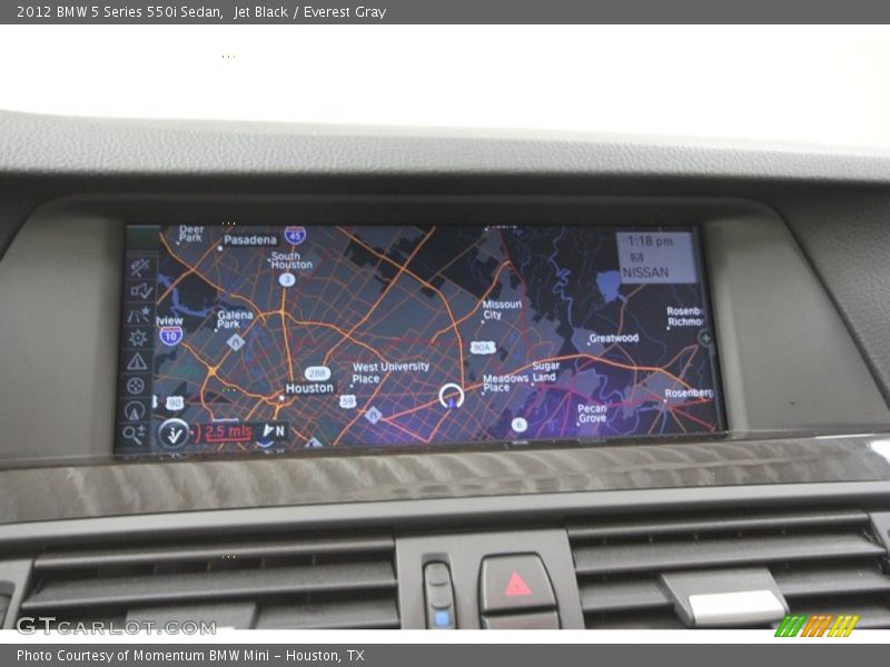 Jet Black / Everest Gray 2012 BMW 5 Series 550i Sedan