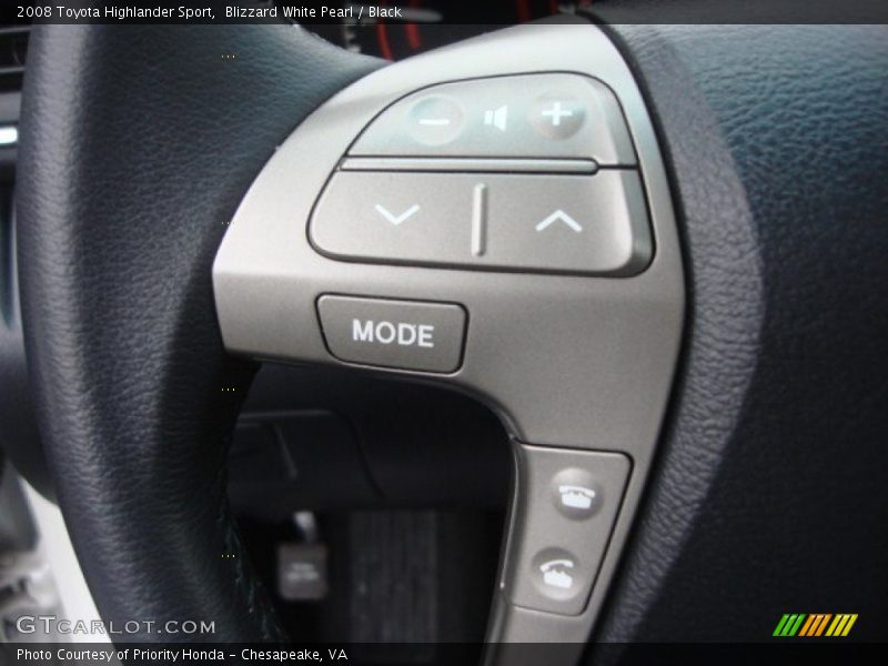 Blizzard White Pearl / Black 2008 Toyota Highlander Sport