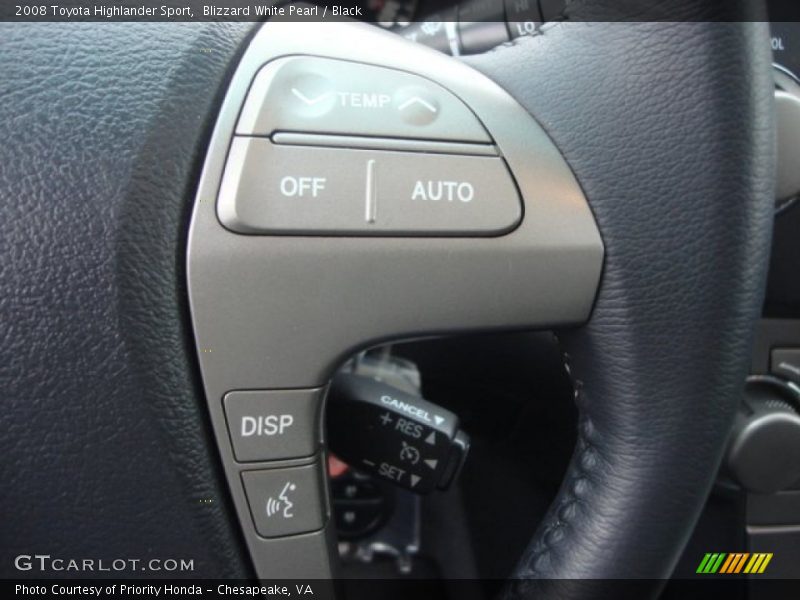 Blizzard White Pearl / Black 2008 Toyota Highlander Sport