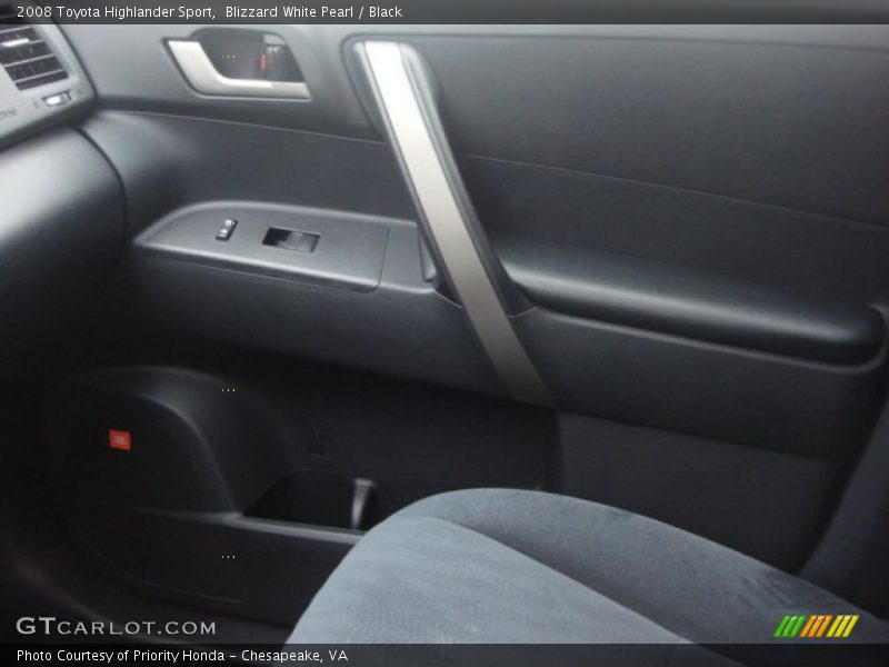 Blizzard White Pearl / Black 2008 Toyota Highlander Sport