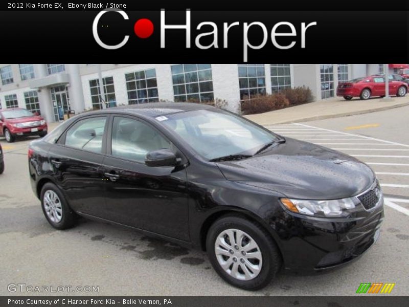 Ebony Black / Stone 2012 Kia Forte EX