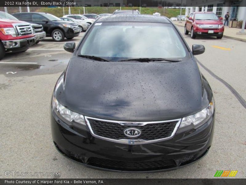 Ebony Black / Stone 2012 Kia Forte EX