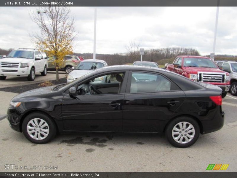 Ebony Black / Stone 2012 Kia Forte EX