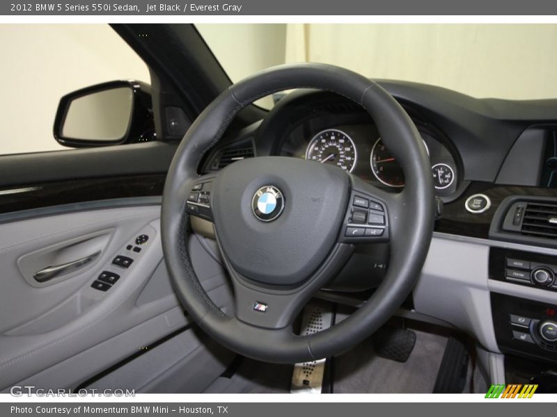 Jet Black / Everest Gray 2012 BMW 5 Series 550i Sedan