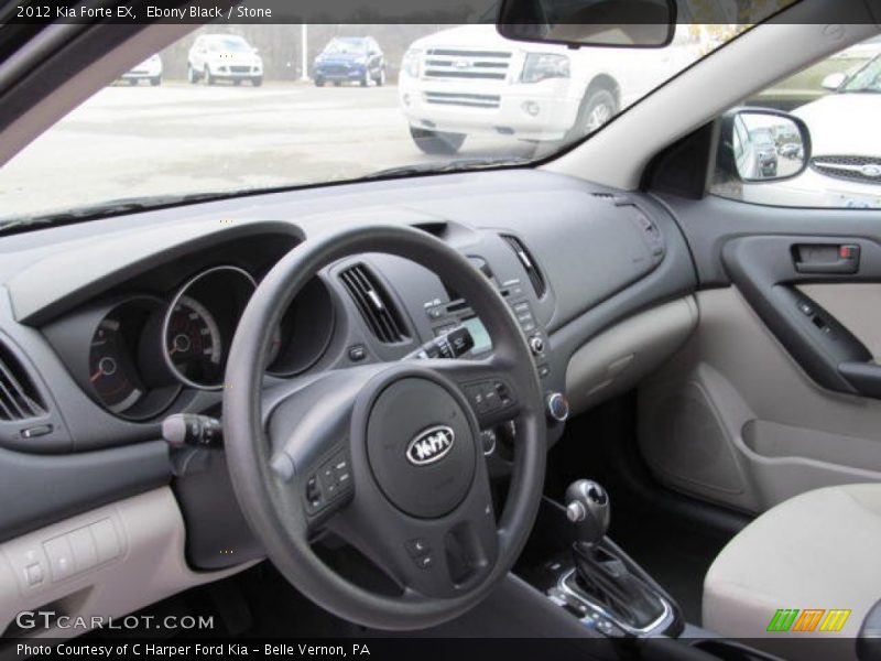Ebony Black / Stone 2012 Kia Forte EX